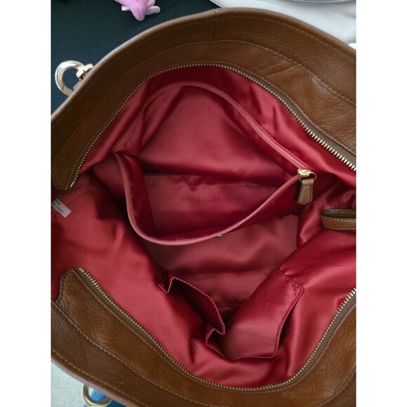 Coach MADISON East West Soft Brown Leather Tote Shoulder Bag Gold Hardware 26769 - Picture 10 of 12